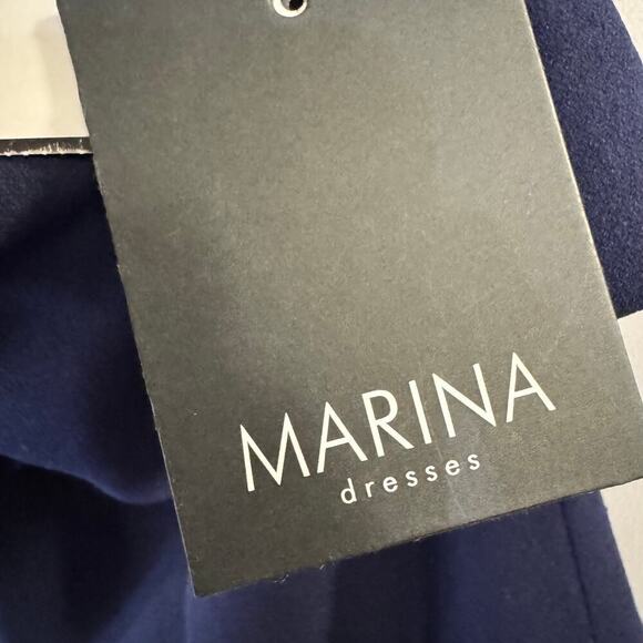 NWT Marina One Navy Blue Shoulder Jumpsuit Size 12 Made in USA - Picture 8 of 11